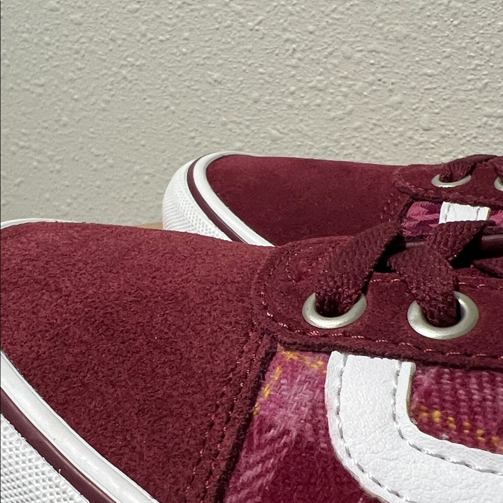 Vans Burgundy Platform Old Skool Women's Sneakers - Picture 6 of 9